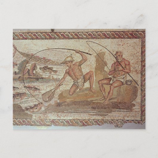 Männer, die im Nil fischen Postkarte (Vorderseite)