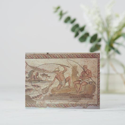 Männer, die im Nil fischen Postkarte (Stehend Vorderseite)