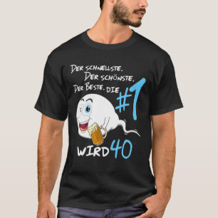 Männer die Legende wird 40. Geburtstag Mann T-Shirt