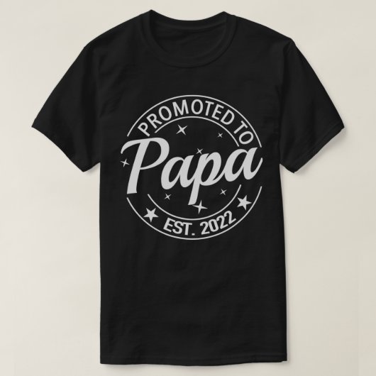 Männer, die nach Papa im Jahr 2022 befördert werde T-Shirt (Design vorne)