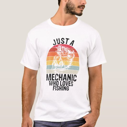 Männer, die nur einen Mechaniker haben, der angeln T-Shirt (Vorderseite)