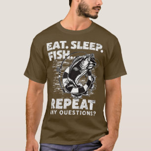 Männer, die schlafenden Fisch essen, wiederholen F T-Shirt