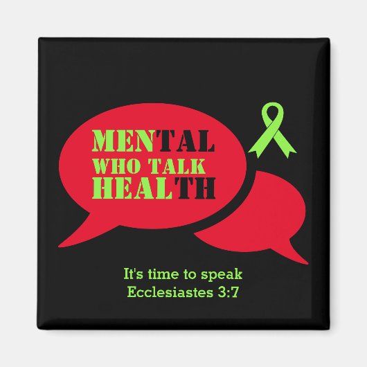 MÄNNER, DIE SICH FÜR psychische Gesundheit sensibi Magnet (Vorne)