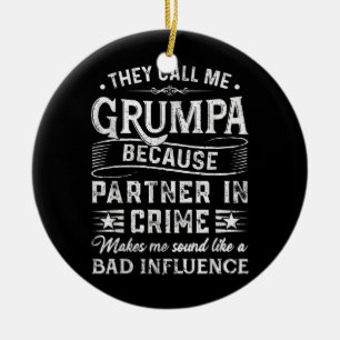 Männer, die sie mich Grumpa T-Shirt Weihnachtsvä Keramik Ornament