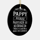 Männer, die sie mich Pappy T-Shirt Weihnachtsvater Keramik Ornament (Rechts)