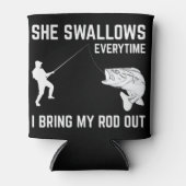 Männer, die sie verschluckt hat, Funny Fishing-Ges Dosenkühler (Vorderseite)