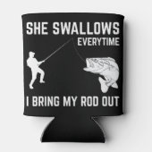 Männer, die sie verschluckt hat, Funny Fishing-Ges Dosenkühler (Rückseite)