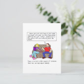 Männer, die über Fußball Cartoon Spaß sprechen Postkarte (Stehend Vorderseite)