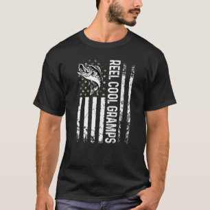 Männer, die US-Flagge fischen, tragen Coole Gräben T-Shirt