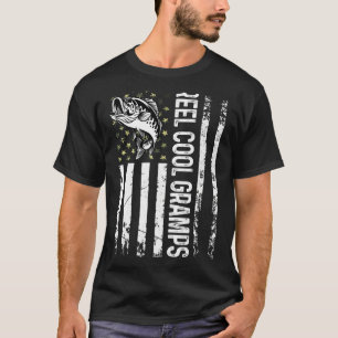 Männer, die US-Flagge fischen, tragen Coole Gräben T-Shirt