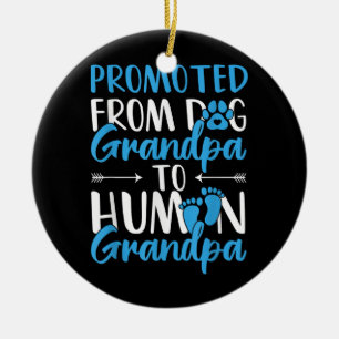 Männer, die von der Hundegroßvater zur Menscheng Keramik Ornament