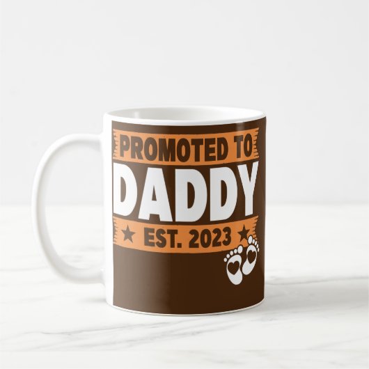 Männer, die zum ersten Mal von Vater 2023 zu Papa  Kaffeetasse (Links)
