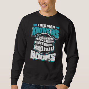 Männer Dieser Mann kennt seine Bücherwurm Avid Rea Sweatshirt