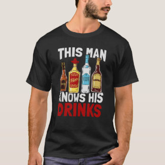 Männer Dieser Mann kennt seine Getränke Barmaid Ba T-Shirt