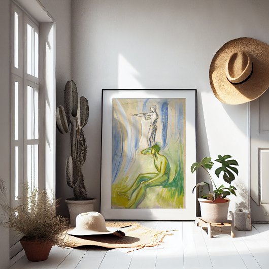 Männer drehen sich zur Sonne | Edvard Munch Poster