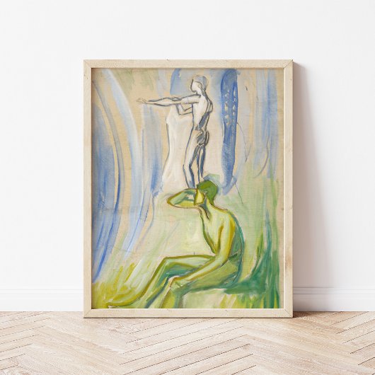 Männer drehen sich zur Sonne | Edvard Munch Poster