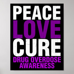 Männer Droge Überdosis Bewusstsein Frieden Liebe H Poster