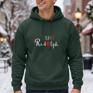 Männer Dunkles Team Rudolph Weihnachten Hoodie