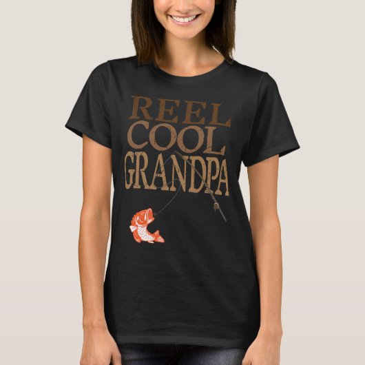 Männer echt cool Opa Anglerdesign T-Shirt (Vorderseite)