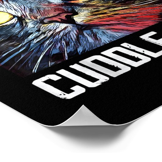 Männer echte Männer Cuddle Katzen I Funny Cat Vate Poster (Ecke)