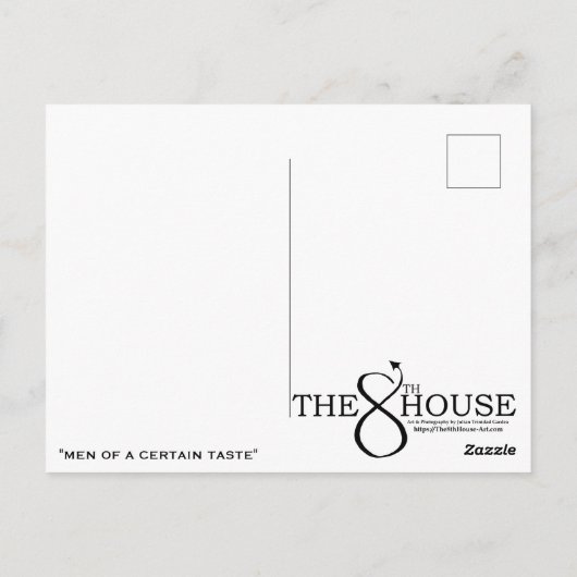 "Männer eines bestimmten Geschmacks" Postkarte (Rückseite)