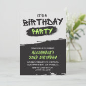 Männer Einladungen zum 32. Geburtstag Graffiti Spr (Stehend Vorderseite)
