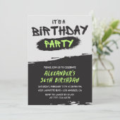 Männer Einladungen zum 36. Geburtstag Graffiti Spr (Stehend Vorderseite)