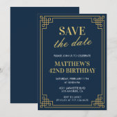 Männer Einladungen zum 42. Geburtstag Save the Dat (Vorne/Hinten)