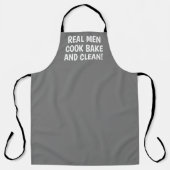 Männer Eleganter Gray Moderner Vater Koch Schürze (Vorderseite)
