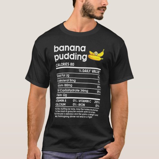 Männer Erntedank Shirts, Banane Pudding Nutte T-Shirt (Vorderseite)
