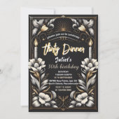 Männer Erwachsener Abendessen elegant 30. Geburtst Einladung (Vorderseite)