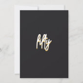 Männer Erwachsener Abendessen elegant 50. Geburtst Einladung (Rückseite)