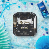 Männer Erwachsener Abendessen elegant 50. Geburtst Pappteller (Party)