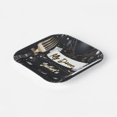 Männer Erwachsener Abendessen elegant 50. Geburtst Pappteller (Gewinkelt)