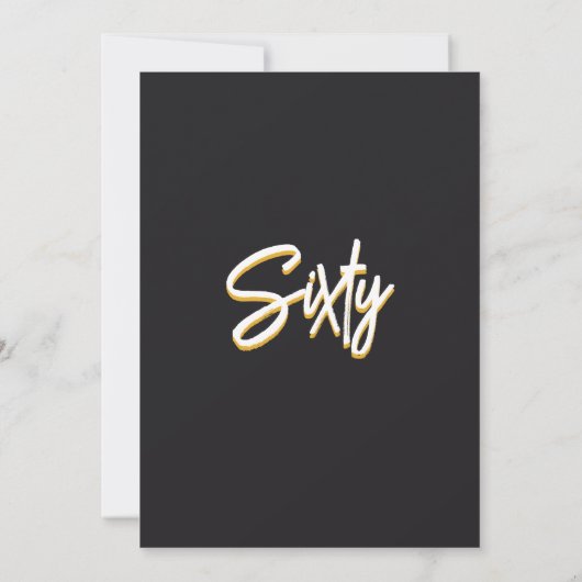 Männer Erwachsener Abendessen elegant 60. Geburtst Einladung (Rückseite)