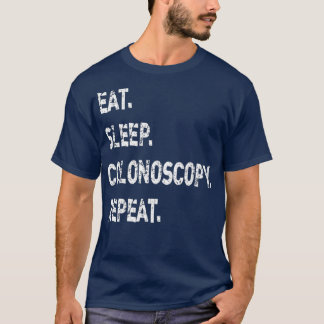 Männer essen Schlafkolonoskop Wiederholung Magenge T-Shirt