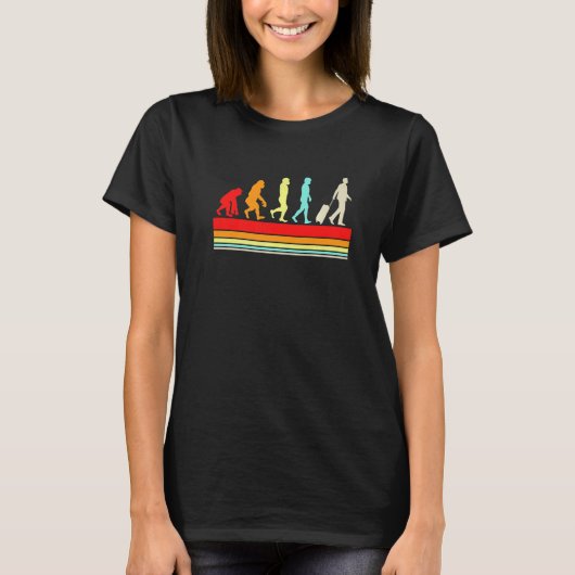 Männer Evolution Evolution Reisende R T-Shirt (Vorderseite)