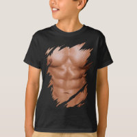 Männer Fake Muskeln riss Brust Sixpack Abs.