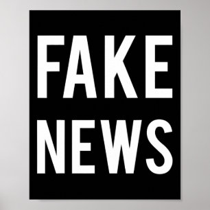 Männer Fake News Medien Politik Trump Unterstützer Poster