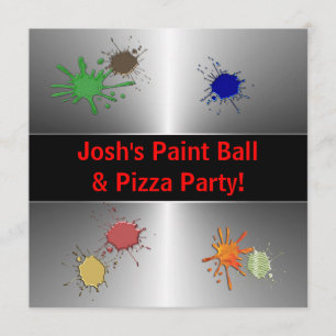 Männer-Farbball-Party Einladung