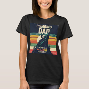 Männer Felsen klettern Vater Bergsteiger Wanderer T-Shirt
