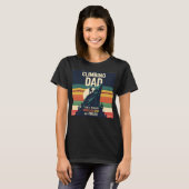 Männer Felsen Klettern Vater Bergsteiger Wanderer T-Shirt (Vorne ganz)