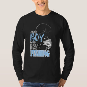 Männer fischen nur einen Jungen, der wirklich Lieb T-Shirt