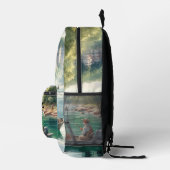 Männer fischen Wasserwelt Bedruckter Rucksack (Rechts)