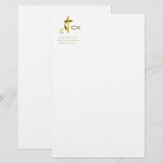 Männer-Fischer Briefpapier (Vorne/Hinten)