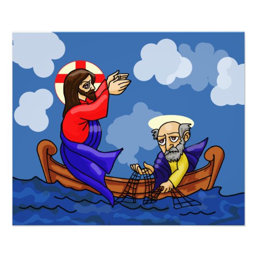 Männer-Fischer Fotodruck (Vorne)