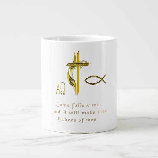 Männer-Fischer Jumbo-Tasse (Vorderseite)