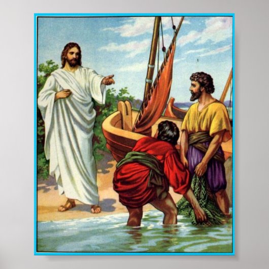 Männer-Fischer Poster (Vorne)