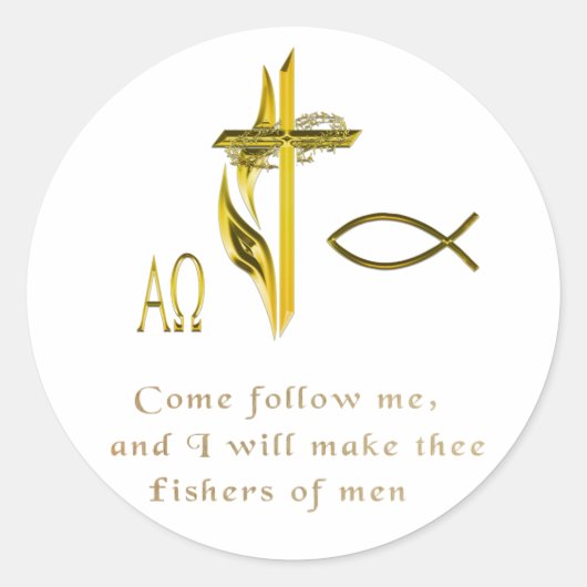 Männer-Fischer Runder Aufkleber (Vorderseite)