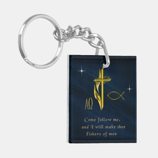 Männer-Fischer Schlüsselanhänger (Vorderseite links)